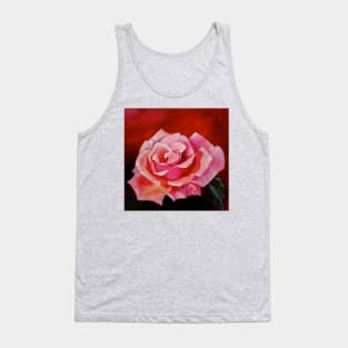 Pink Rose Dew Drops Tank Top